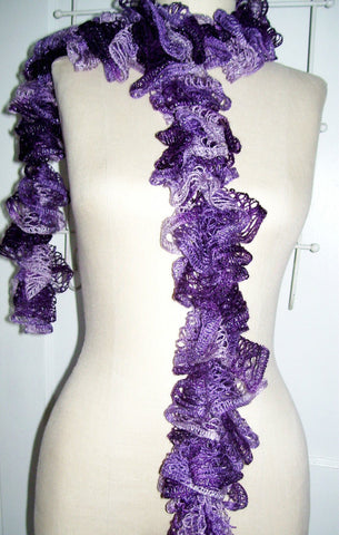 #101  Shades of Purple with Sliver Trim.  Length is 4' 3"